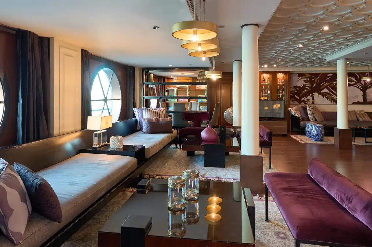 Lounge aboard the M.S. Esplanade Nile Cruise Nile cruise